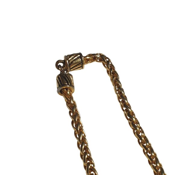 Elephant Pendant Necklace Gold Tone Vintage Chain Statement Jewelry - Picture 4 of 6